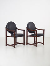 Parella de butaques de noguera