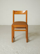 Silla Aran de pino y cuero