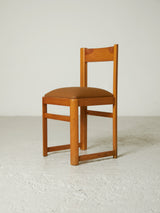 Silla Aran de pino y cuero