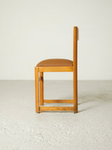 Silla Aran de pino y cuero