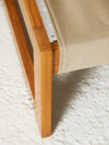 Pareja de sillones de pino y tela