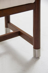 Upholstered Walnut Bench