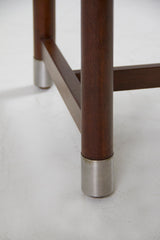 Upholstered Walnut Bench