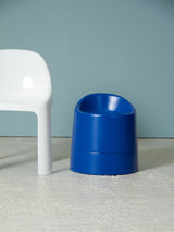 Tamboret de plàstic blau
