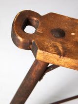 Pareja de taburetes altos de madera y hierro