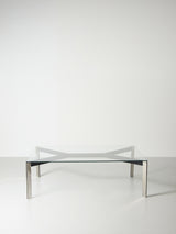 Glass and Iron Coffee Table