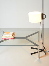 Glass and Iron Coffee Table