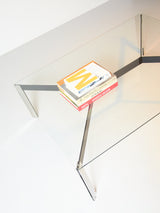 Glass and Iron Coffee Table