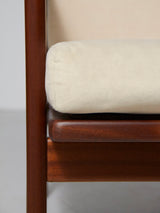 Pareja de butacas tapizadas en blanco