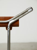 Wooden Auxiliary Cart with Chrome Legs