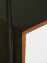 Iron, Wood, and Formica Shelf Unit