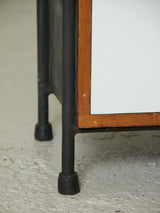 Iron, Wood, and Formica Shelf Unit
