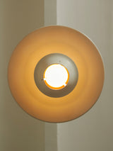 Llum de suspensió de múltiples pantalles blanca i taronja