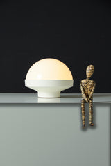 Plastic and Opaline Table Lamp