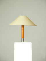 Làmpada de sobretaula Básica en fusta i níquel