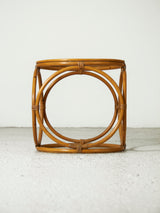 Mesa auxiliar de caña y vidrio