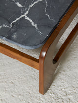 Wood and Marble Coffee Table