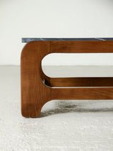 Wood and Marble Coffee Table
