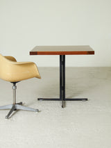 Square Dining Table on Iron and Wood