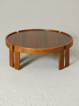 Mesa de centro redonda en madera de teca