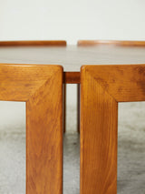 Mesa de centro redonda en madera de teca