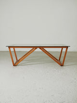 Mesa de centro de madera y vidrio