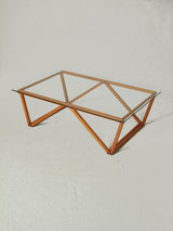 Mesa de centro de madera y vidrio