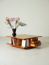 Mesa de centro de pino con cajones