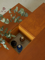 Mesa de centro de pino con cajones