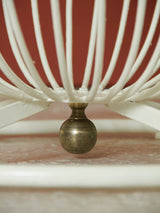 Iron, Glass, and Brass Side Table