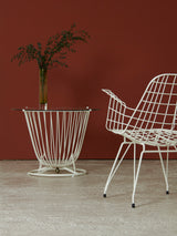 Iron, Glass, and Brass Side Table