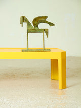 Yellow fiberglass coffee table