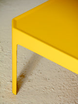 Yellow fiberglass coffee table