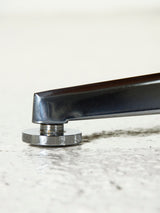 Mesas de centro de pie cromado y madera