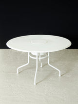 Taula rodona de ferro lacat i fibra de vidre