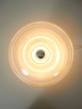 Llum de taula de ferro lacat i vidre