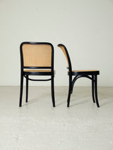 Pareja de sillas estilo Thonet mod. 811 negras