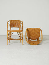 Wicker and Cane Dining Chairs