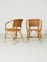 Wicker and Cane Dining Chairs