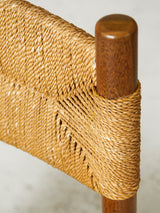 Parella de cadires de roure i corda