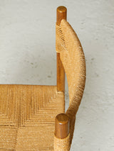 Parella de cadires de roure i corda