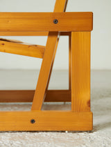 Pair of Pine and Rush Lounge Chairs