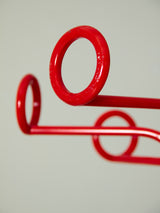 Perchero de pie rojo