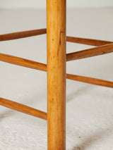 Set of Four Pine and Rope Dining Chairs