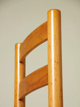 Set of Four Pine and Rope Dining Chairs