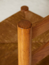 Set of Four Pine and Rope Dining Chairs