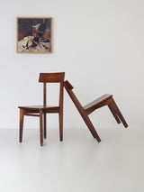 Pareja de sillas de fresno