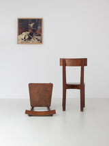 Pareja de sillas de fresno