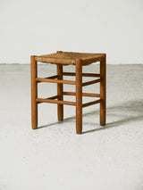 Taburete de chopo y enea