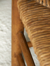 Taburete de chopo y enea